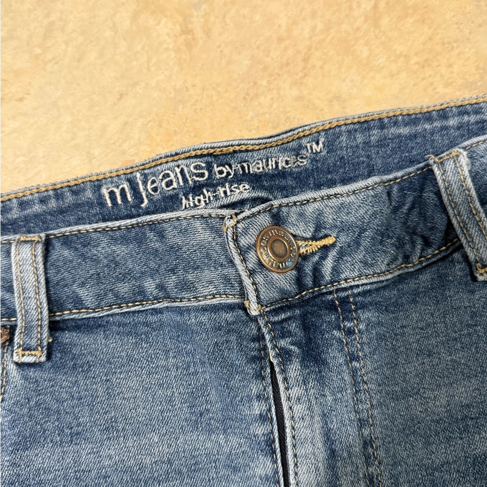 Maurices High Rise Blue Denim Jean Shorts